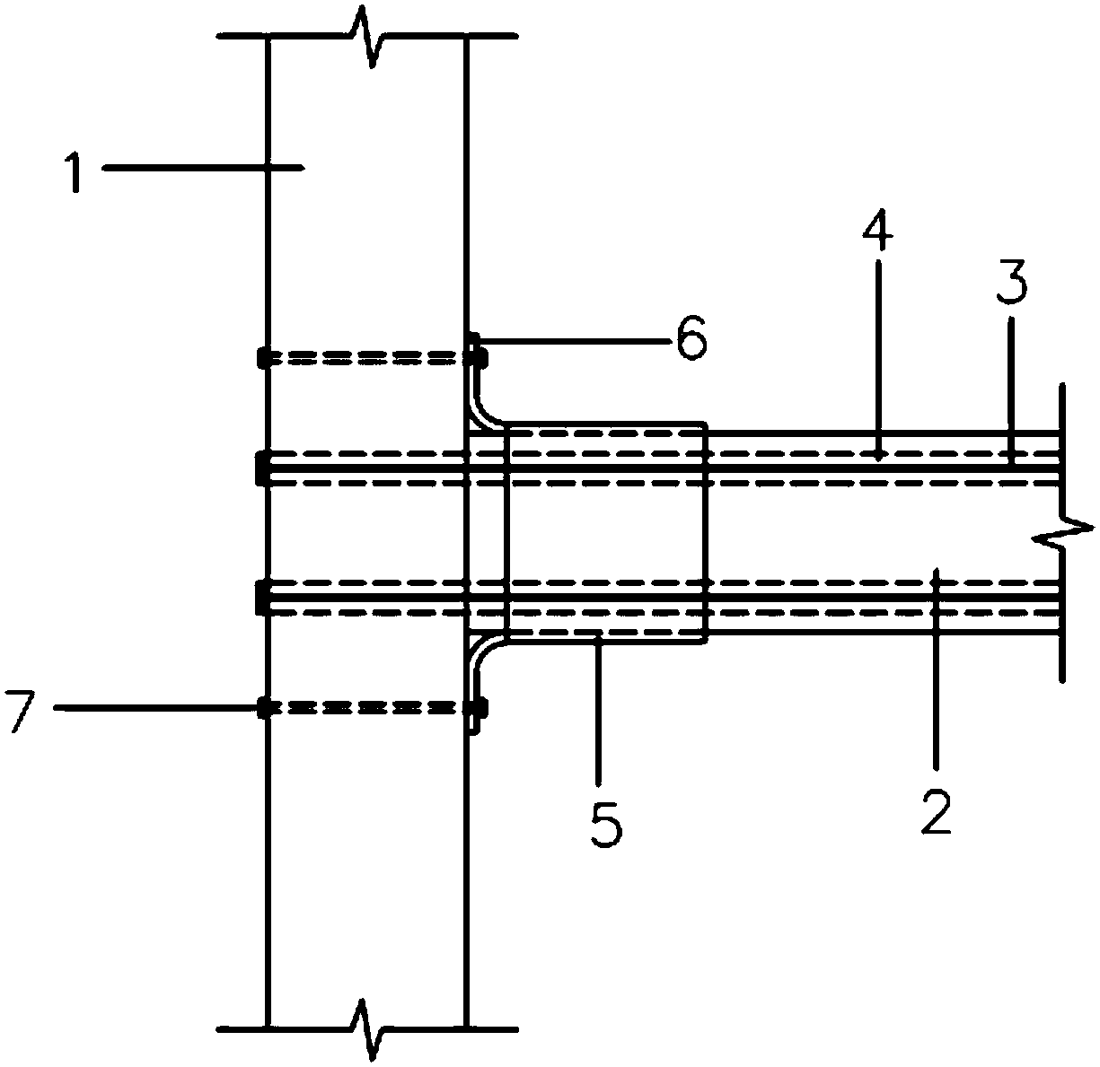 Beam-end energy dissipation restricted prestress prefabricated concrete structure and construction method thereof