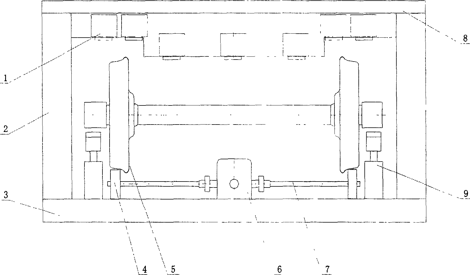 Method and device for measuring stepped driving wheel pair with structural optical sight sensing