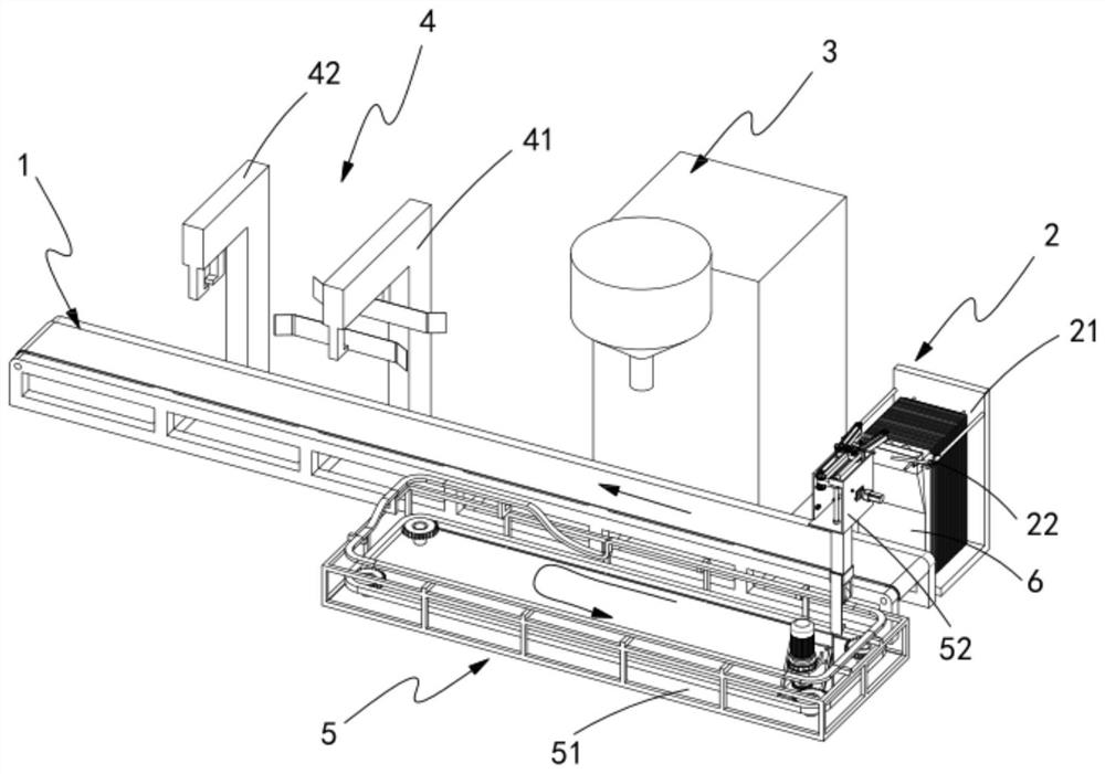 Bulk material packaging process for automatically feeding, filling and sealing bag