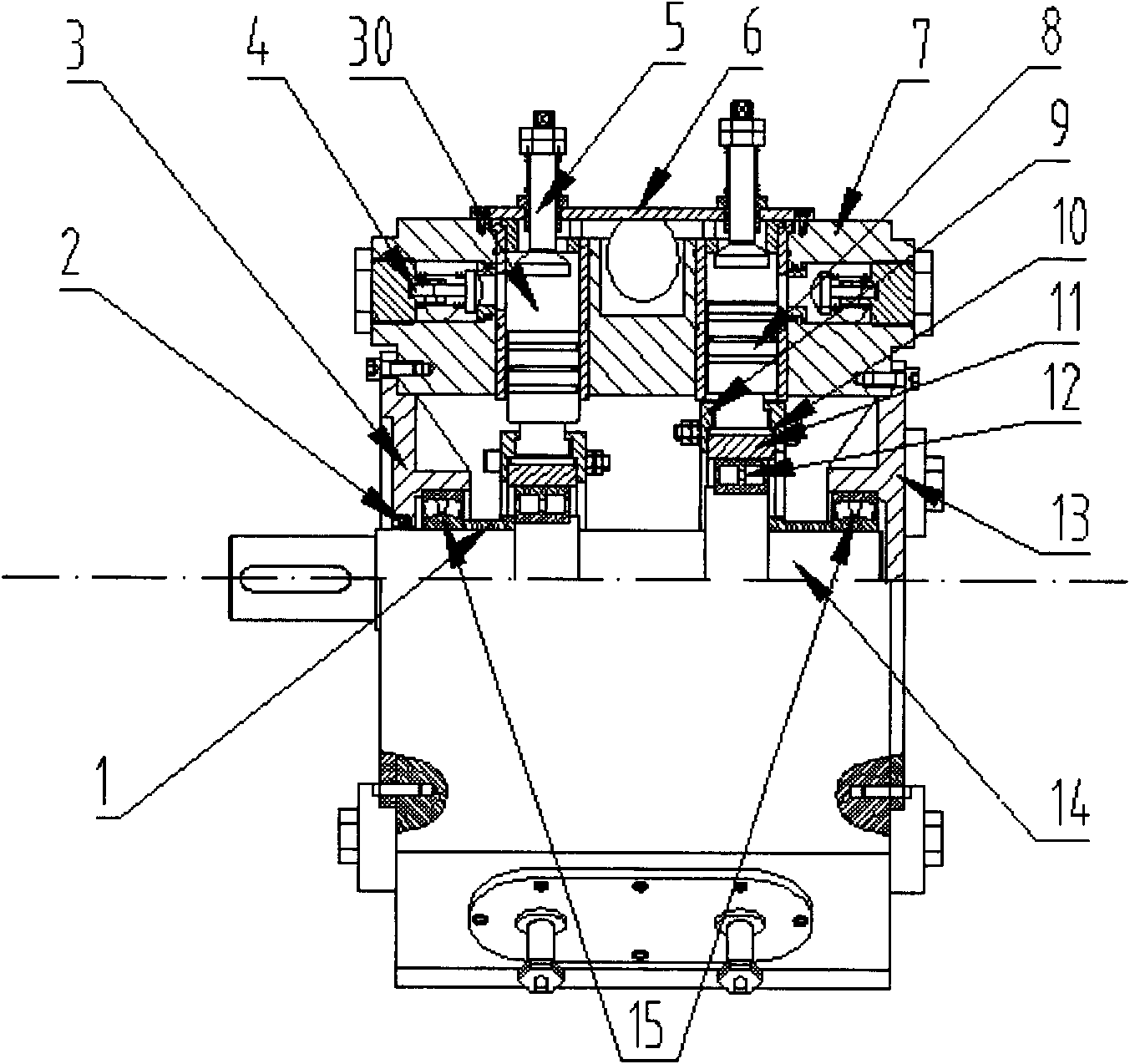 Fully-balanced type double-row radial plunger pump