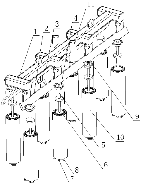 Carrier roller spraying system