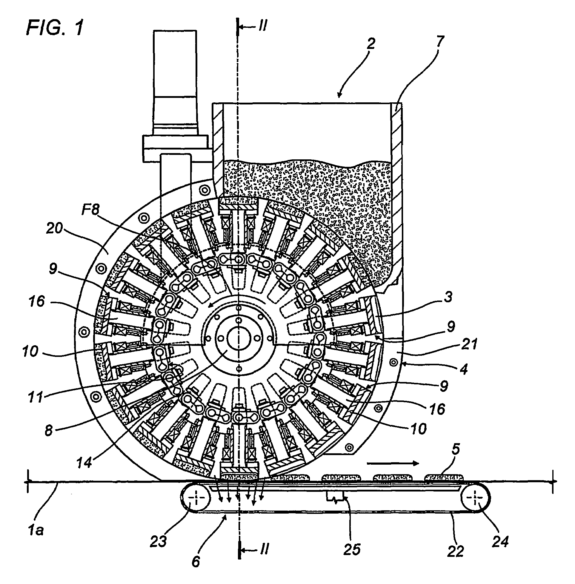 Device for dosing and forming disks for pods containing a product for infusion