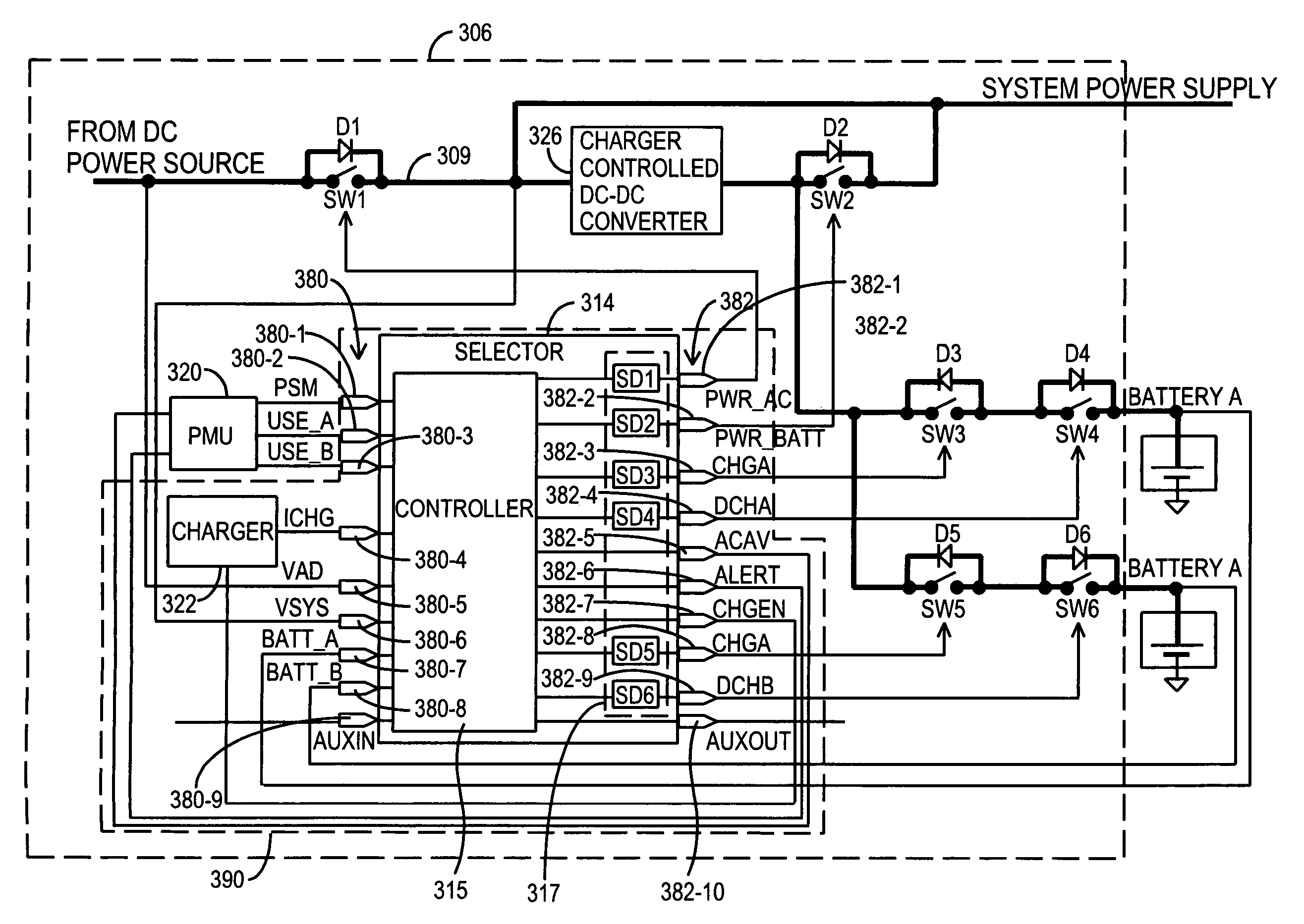 Charging circuit for parallel charging in multiple battery systems