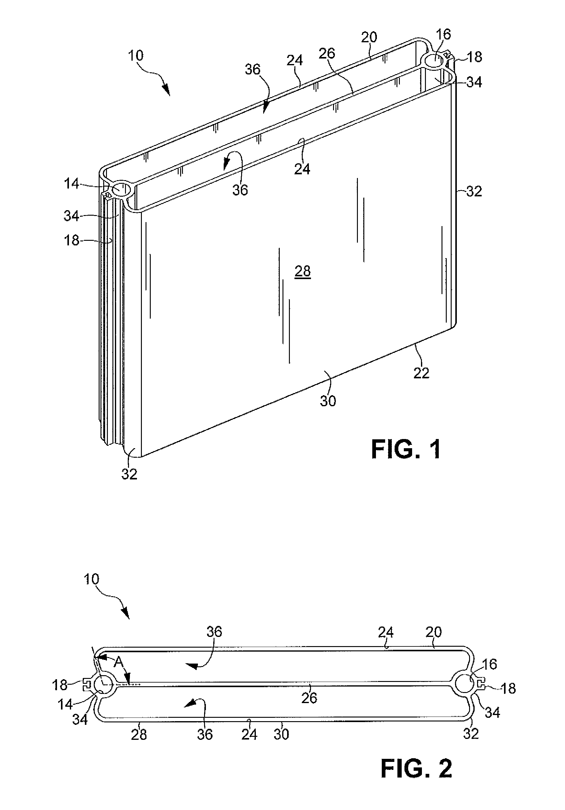 Extruded thermal fin for temperature control of battery cells