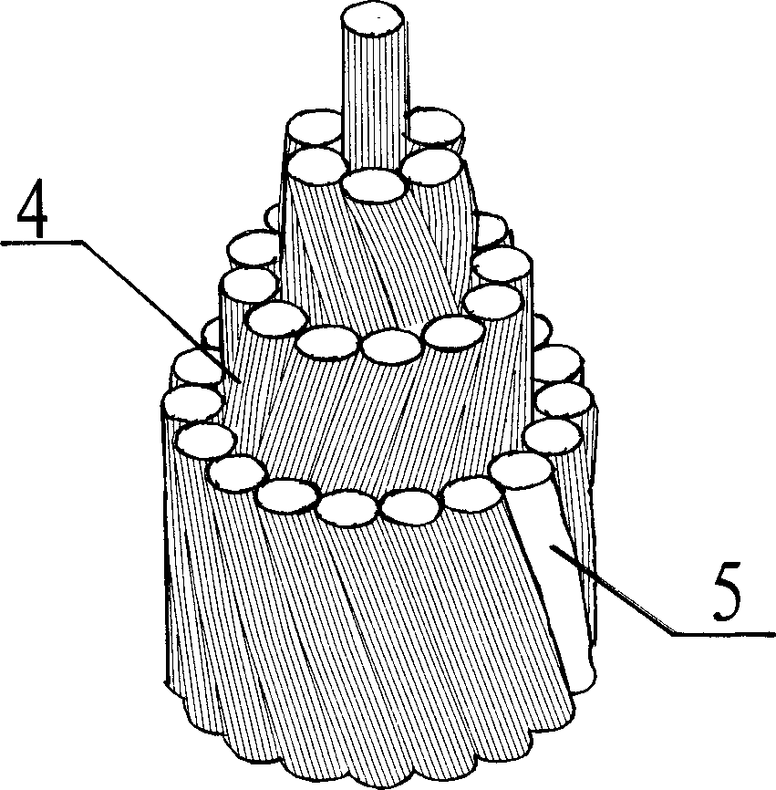 Cable with processed conducting wire core specially for winding