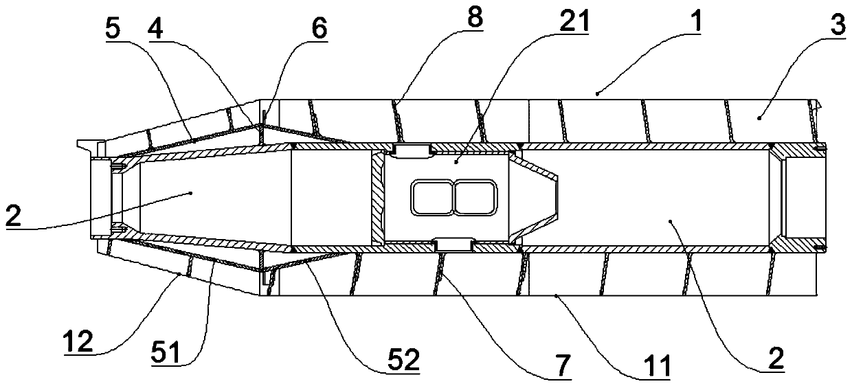 Horizontal spiral unloading sedimentation centrifuge of squeezing baffle plate structure