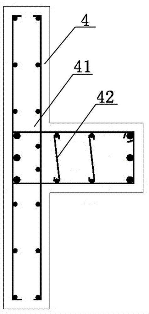 Anchor rod gravity retaining wall for high slope support and manufacturing method