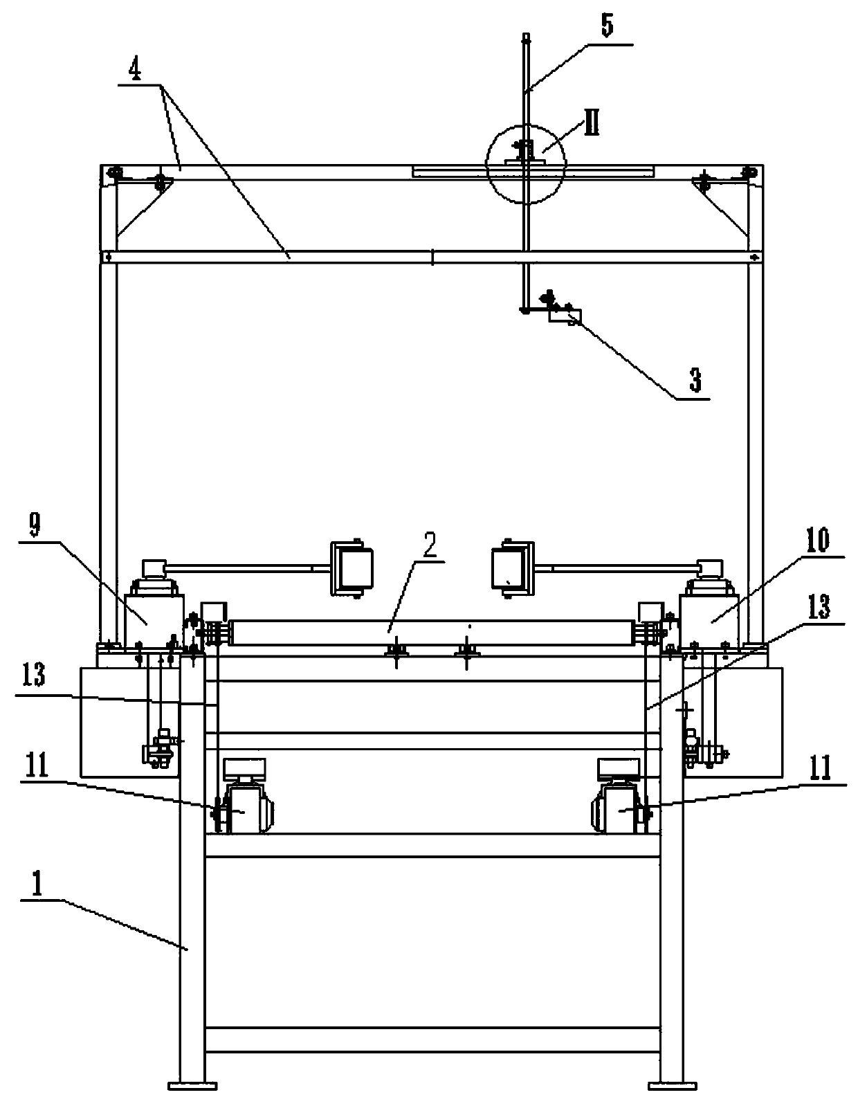 Tire centring and rotating scanning system and tire centring and rotating scanning data pickup method