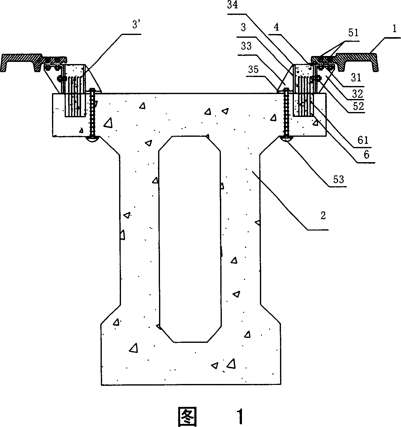 Track structure of magnetic floating traffic and manufacturing method therefor