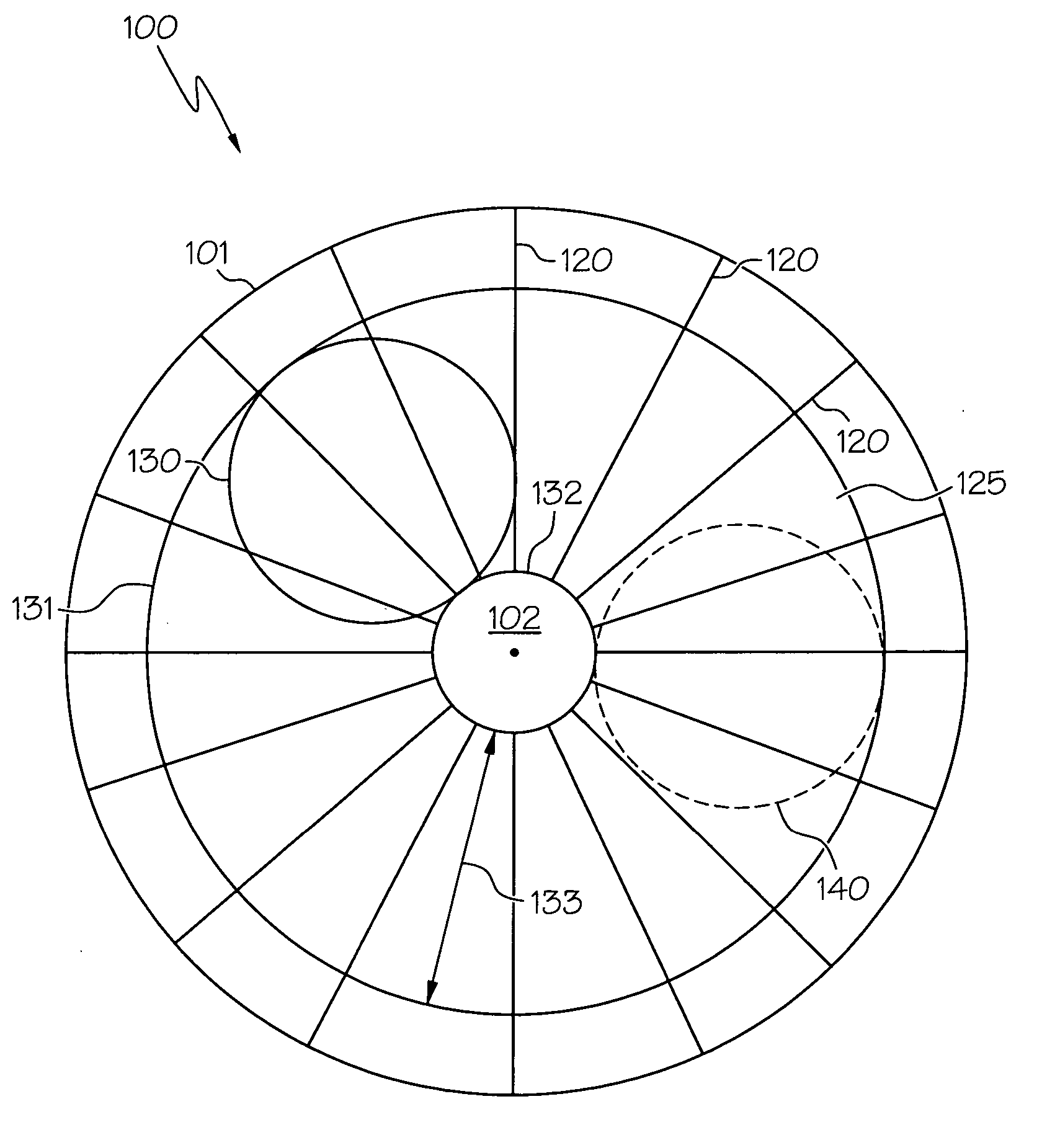 Radial-biased polishing pad