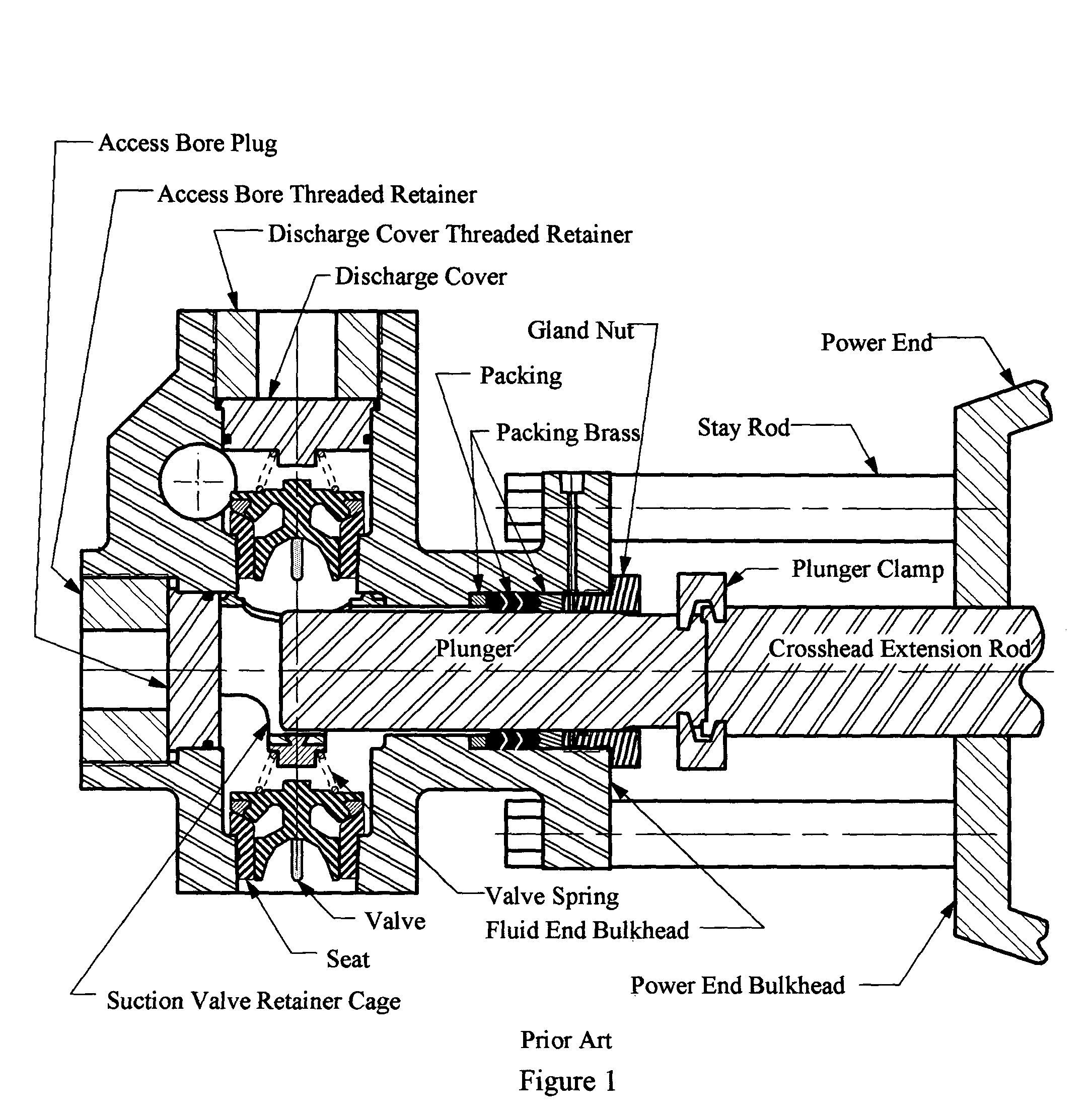 Plunger pump housing and access bore plug