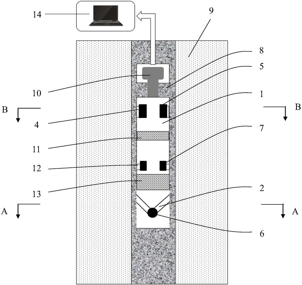 Scanning type radioactive hole diameter measurement device and method