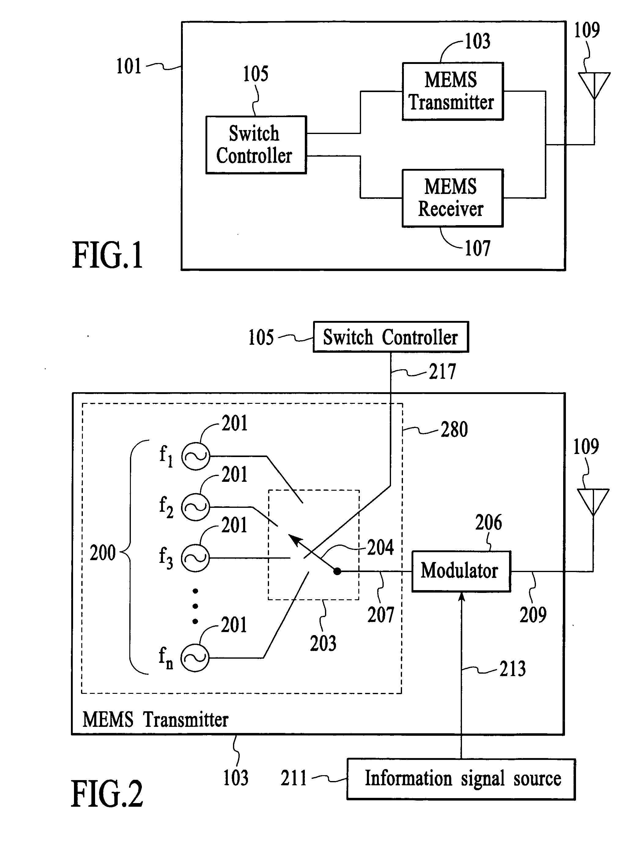 Spread-spectrum radio utilizing MEMS components