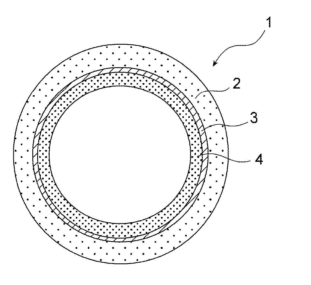 Multilayer tube in ceramic matrix composite material, resulting nuclear fuel cladding and associated manufacturing processes