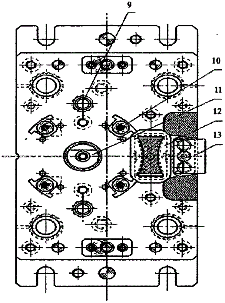 Damping disk progressive die of automobile clutch