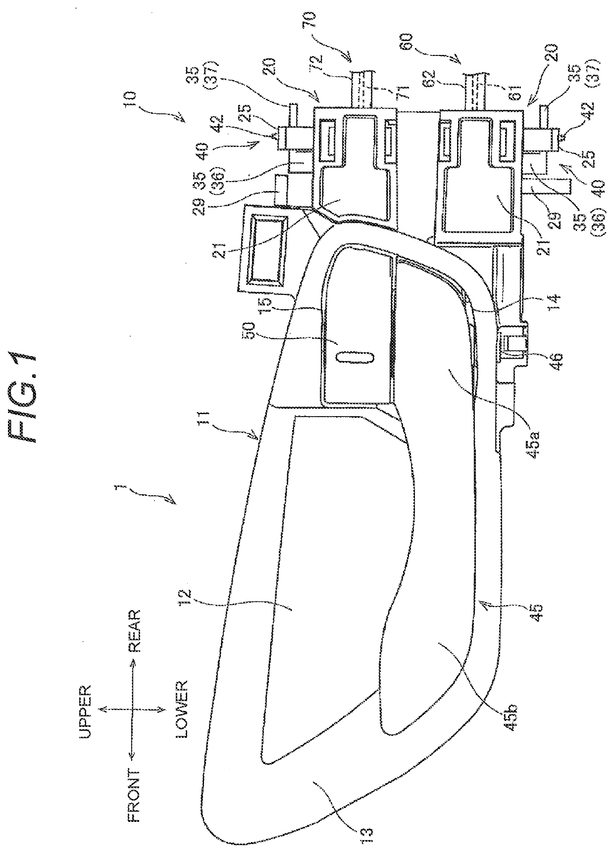 Vehicle handle device and rotation operation clip