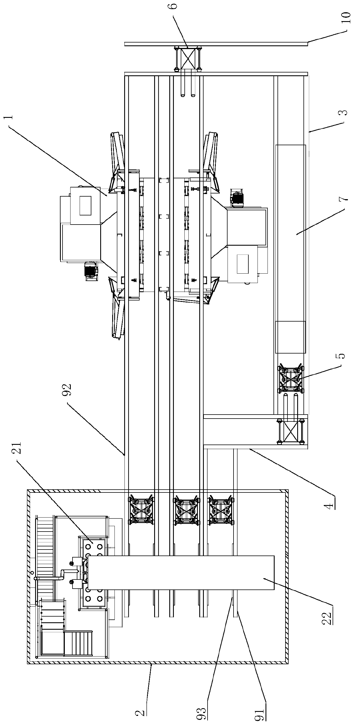 Solar glass tube impregnation and baking production line