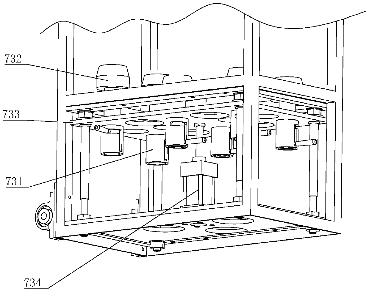 Solar glass tube impregnation and baking production line