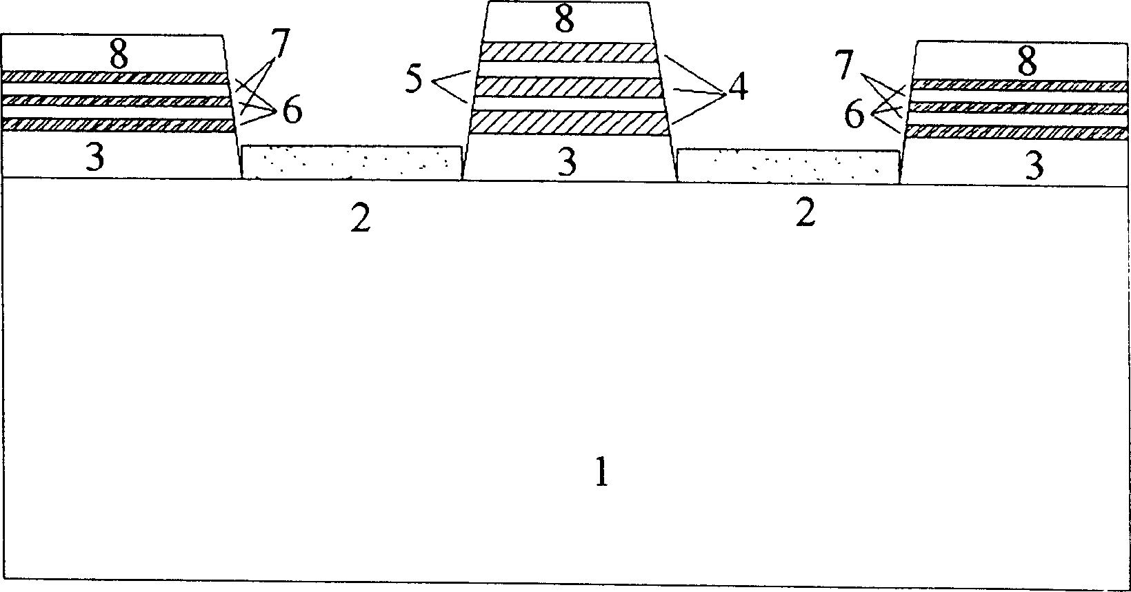 Method for mixing organic gallium source selective zone growing indium-gallium-arsenic-phosphor multiple quantum well