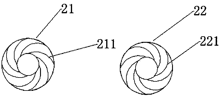 Double-spiral-pipeline oil mixing method and double-spiral-pipeline oil mixing device