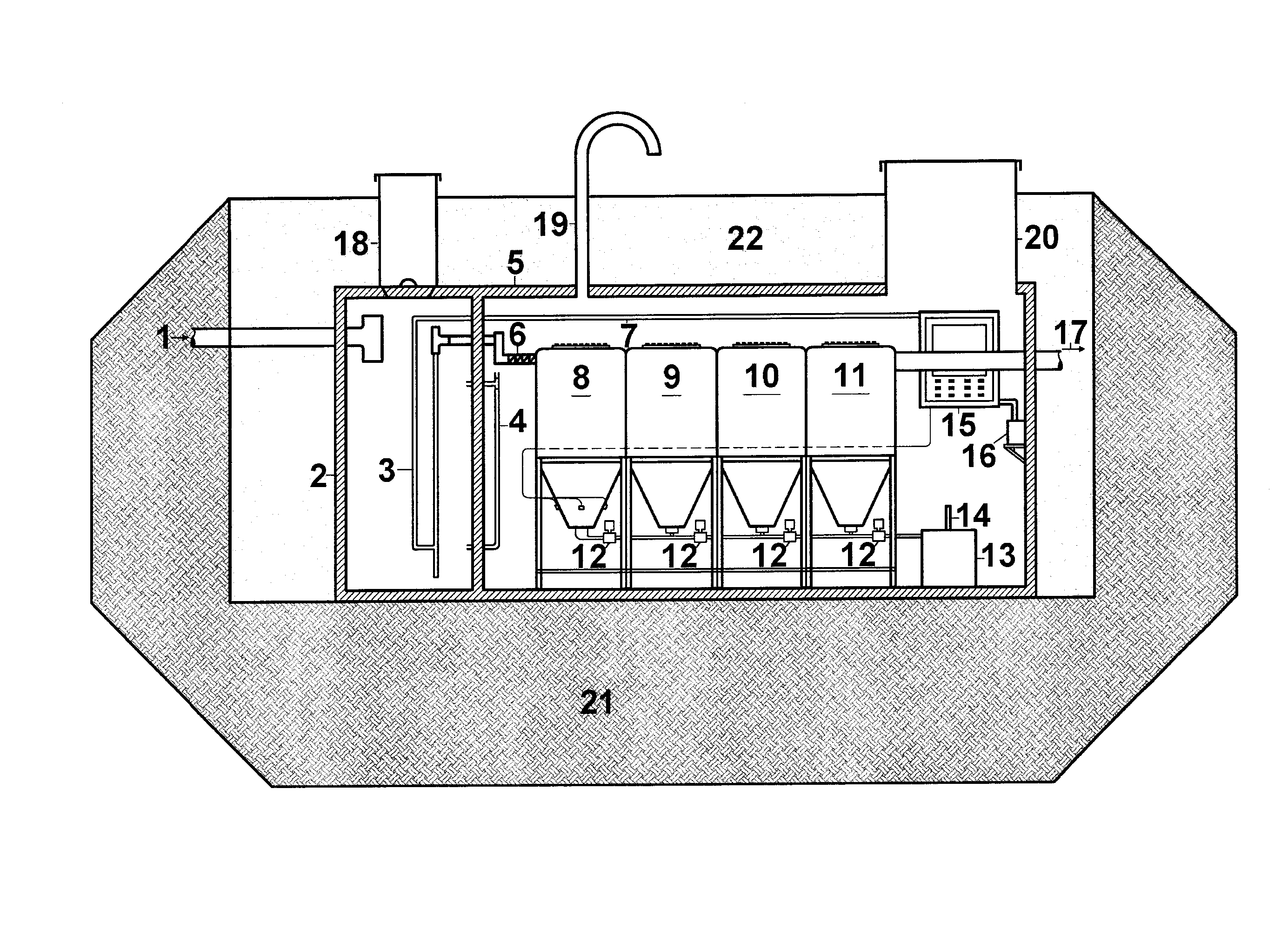 Modular individual wastewater nutrient removal system