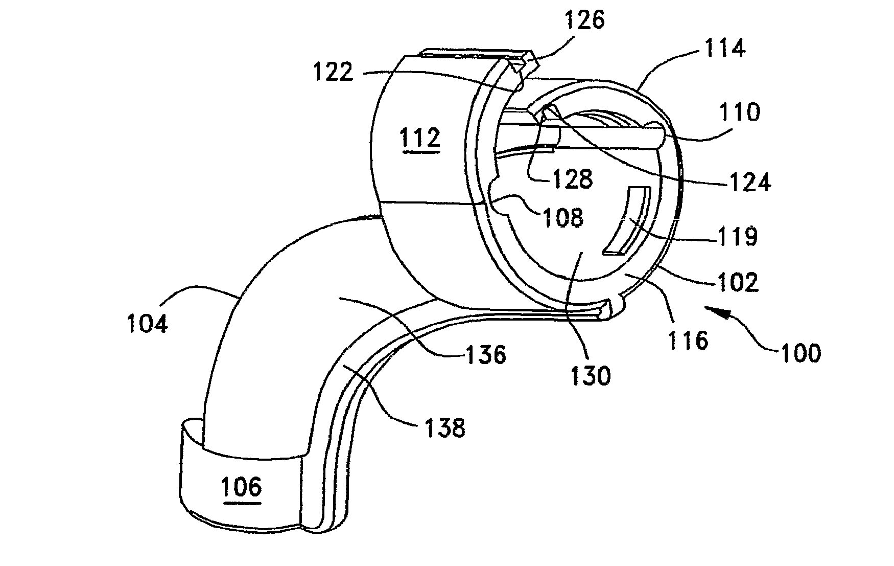 Retrofittable Bend Strain Relief With A Latching Ring