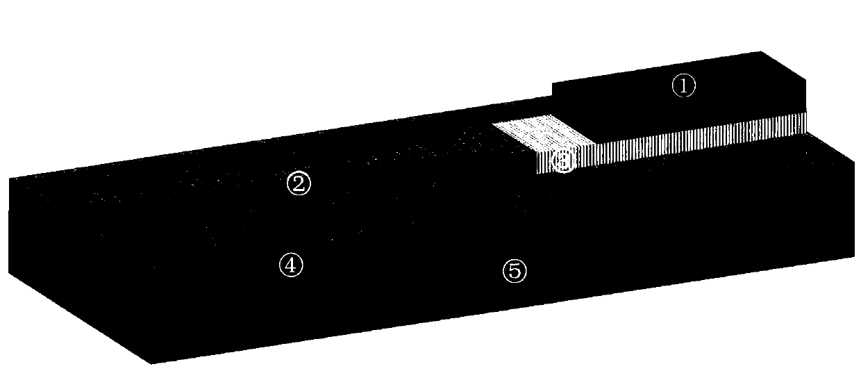 Distributed feedback laser of monolithic integrated silicon optical chip and preparation method thereof