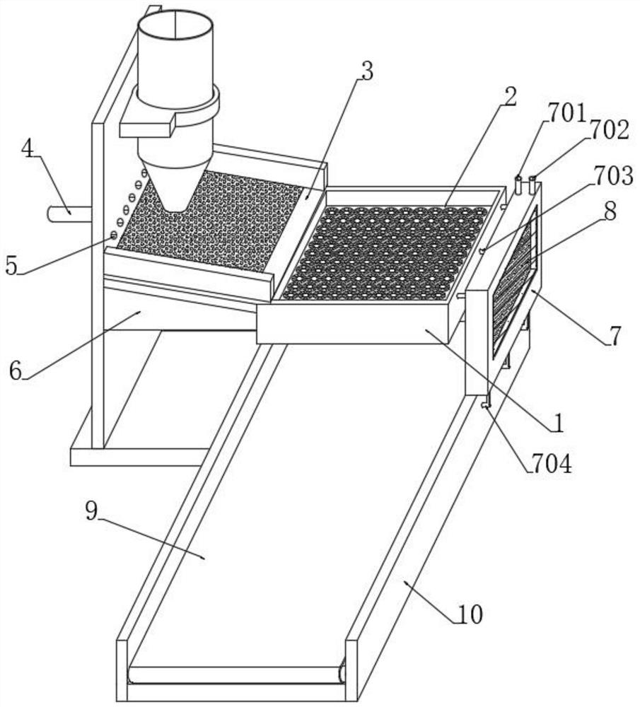 A kind of variable diameter self-screening method of plastic particles