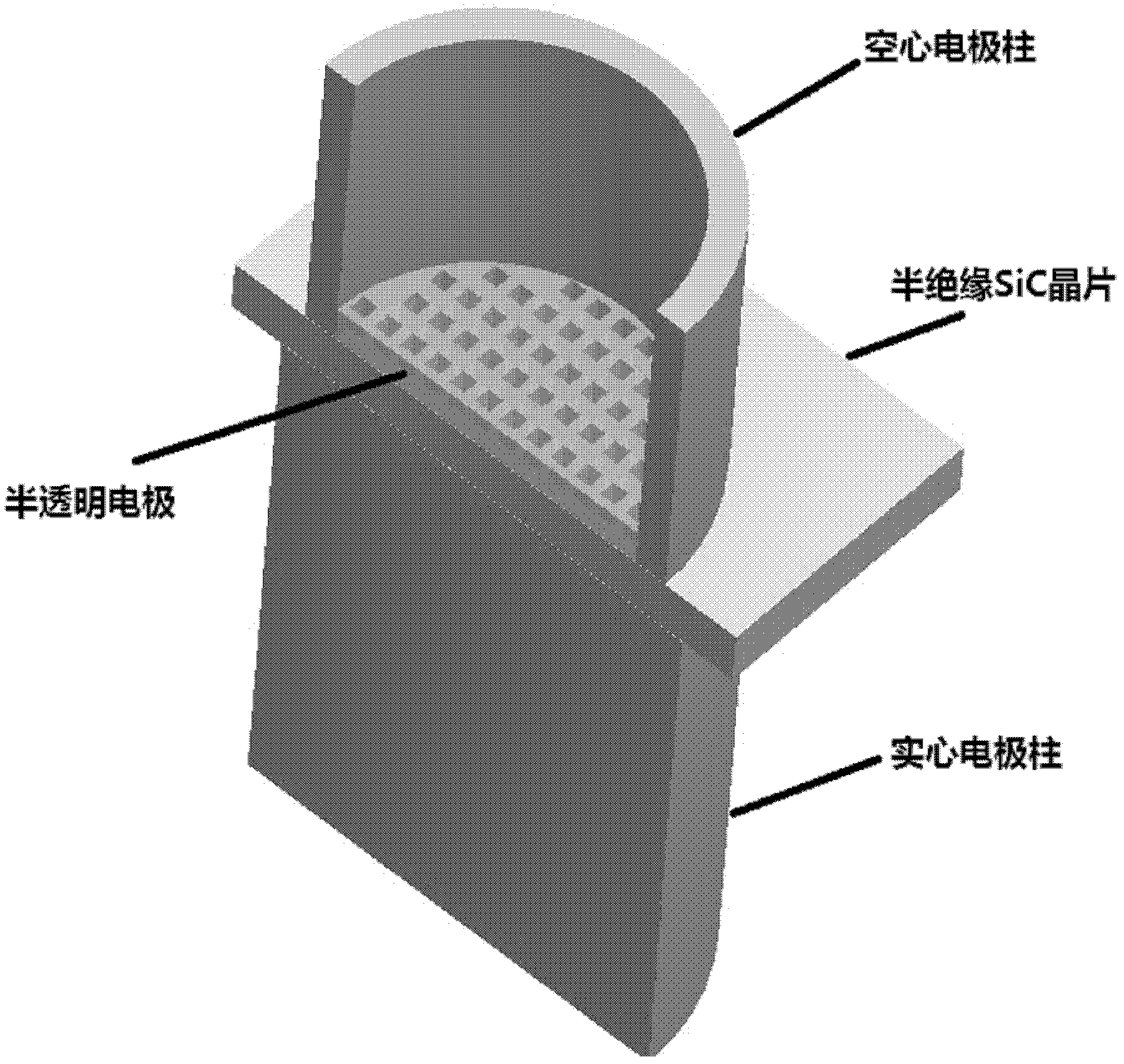 Opposite electrode structure, SiC photoconductive semiconductor switch (PCSS) and manufacturing methods thereof