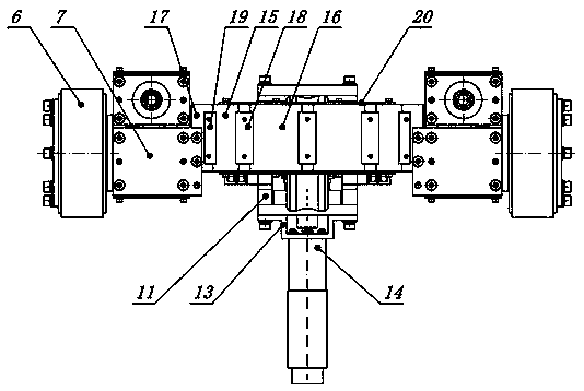 Non-contact magnetic adsorption wheel and leg composite mechanism for wall climbing robot