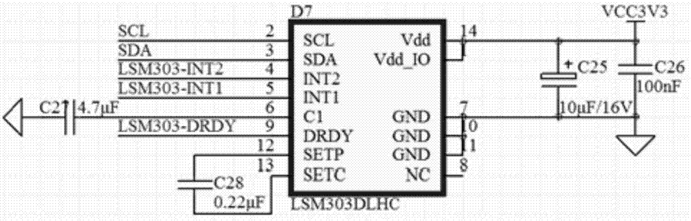 Vehicle-mounted electronic altitude compass having dip angle compensation function