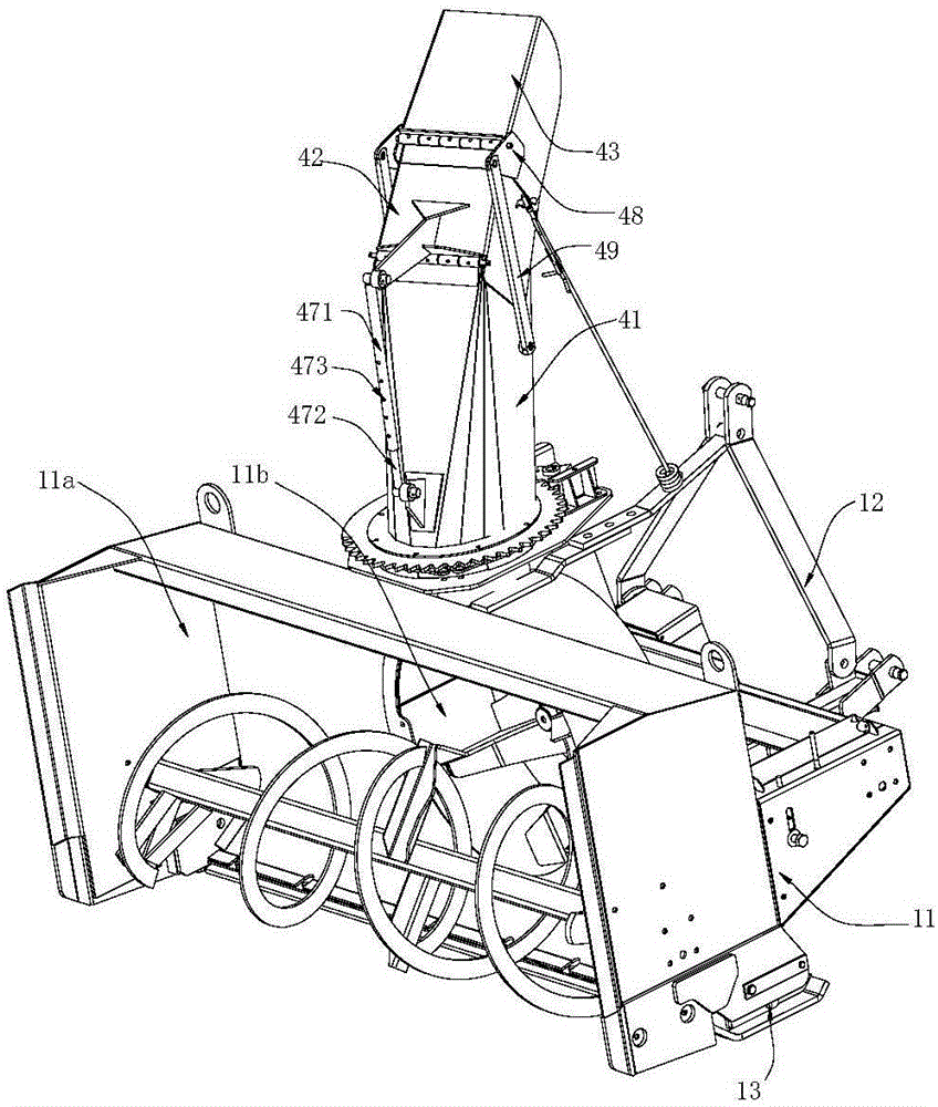 Snow blowing machine