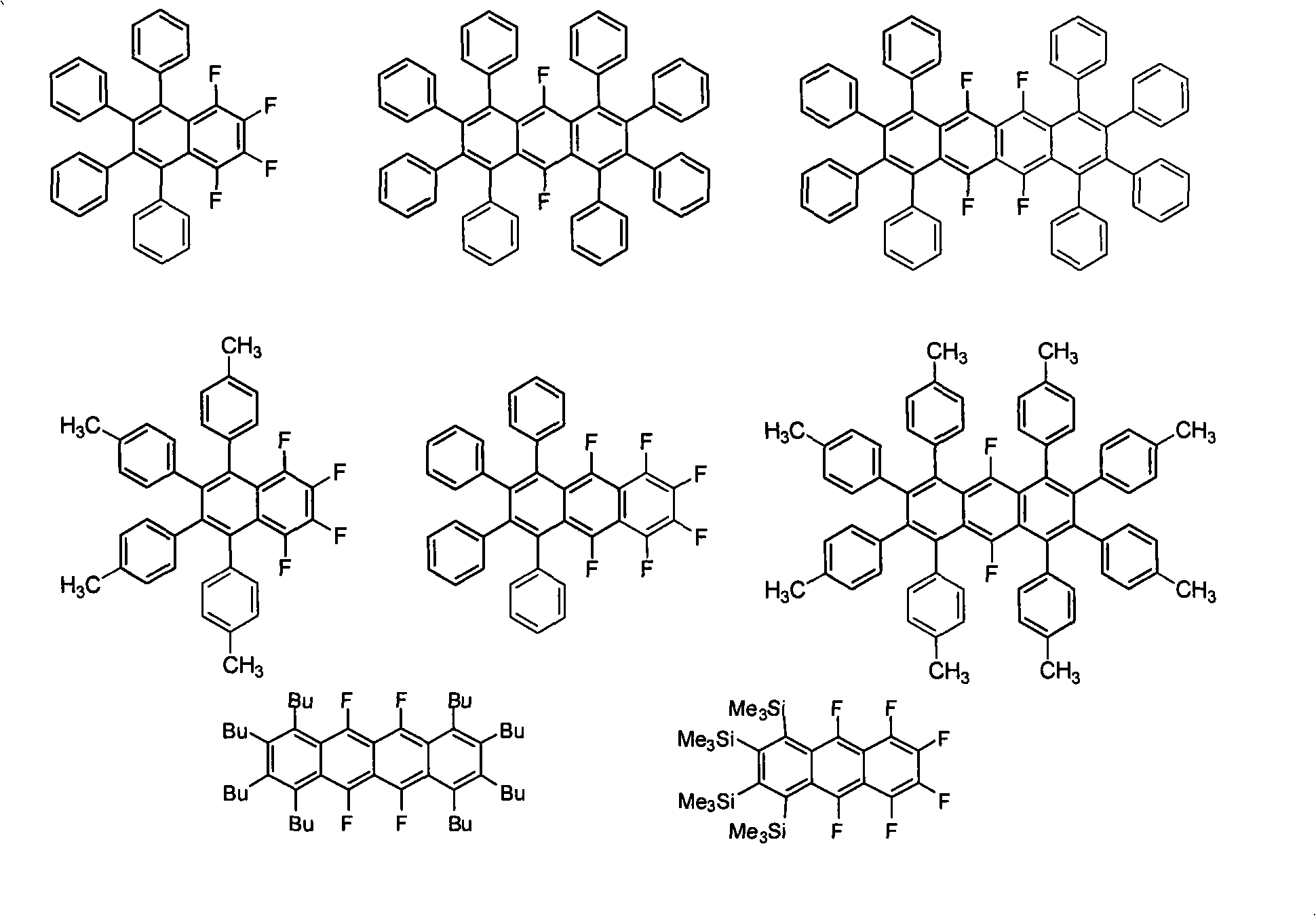 Polysubstituted acene derivative and preparation thereof