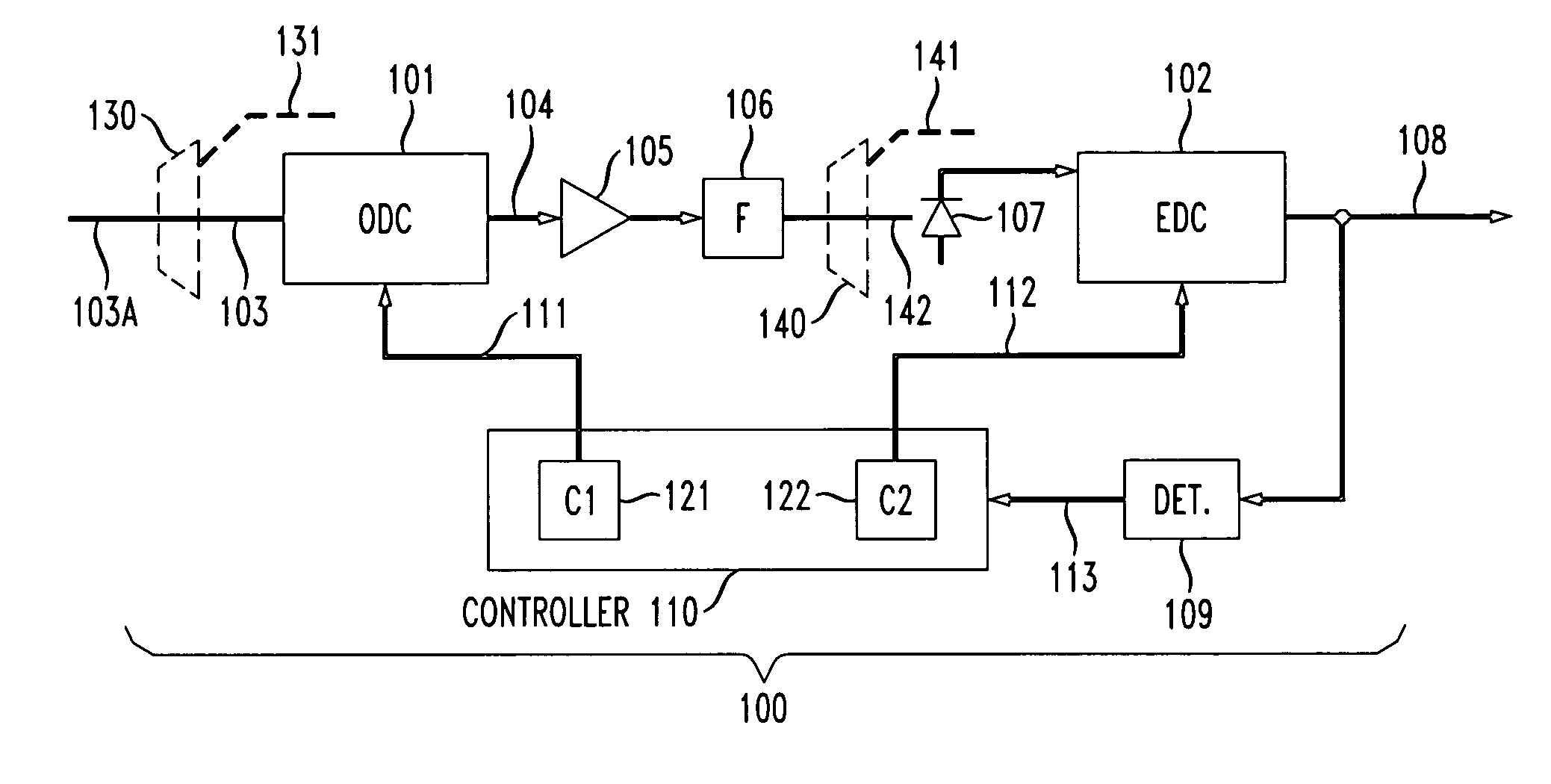 Equalizer having tunable optical and electronic dispersion compensation