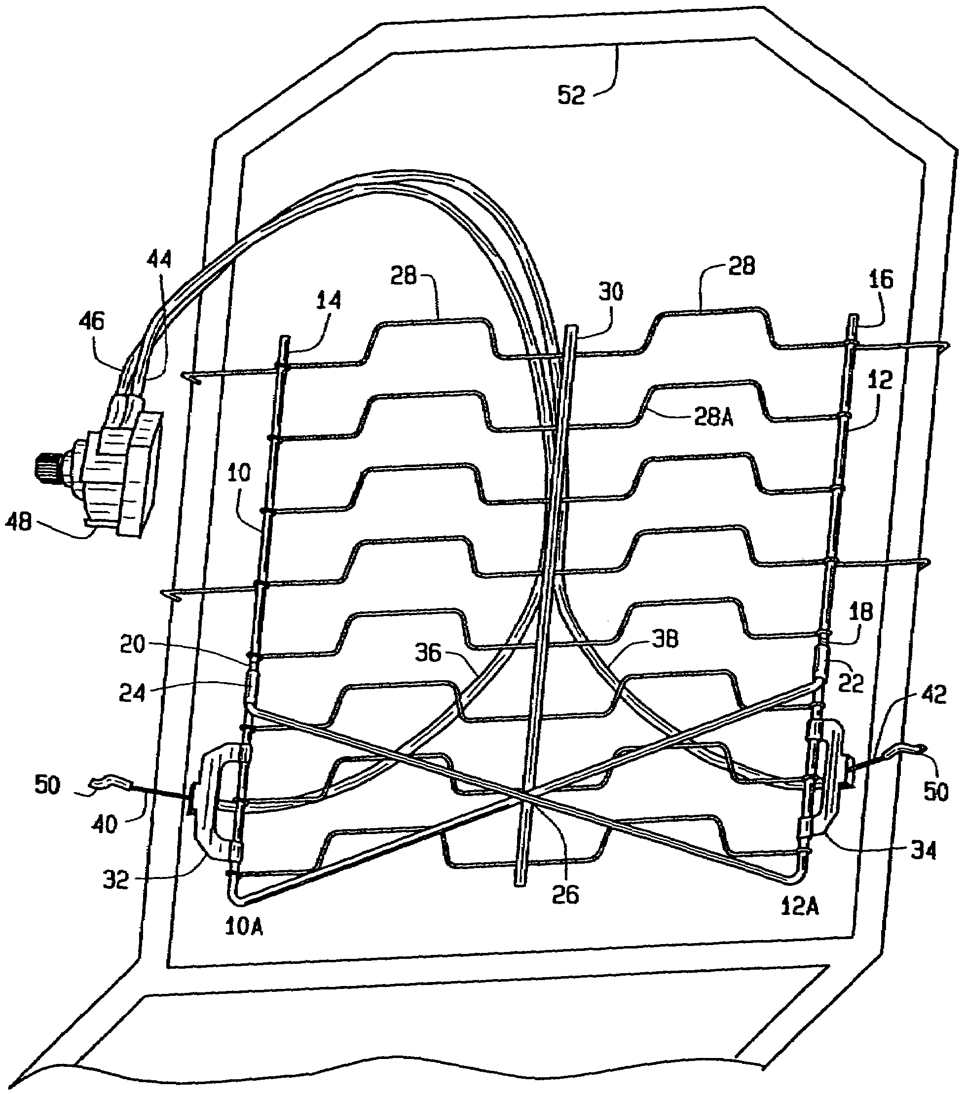 Lumbar with flexwires in cross