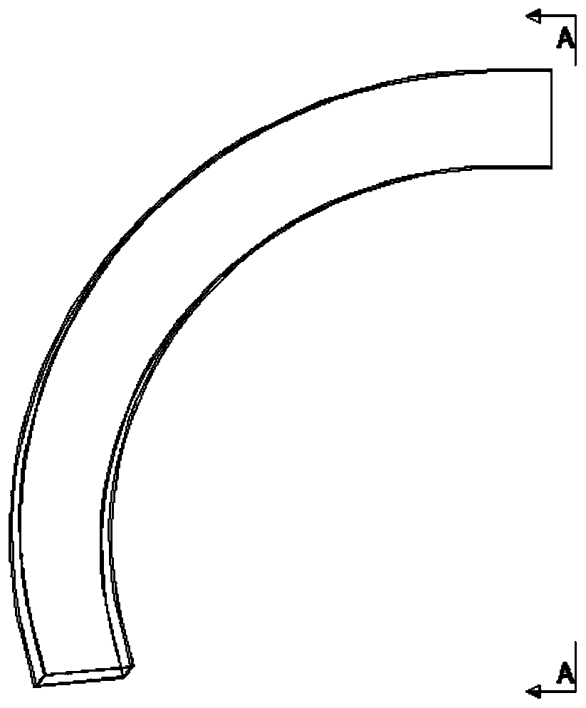 Manufacturing method of large-section small-radius hyperbolic box beam