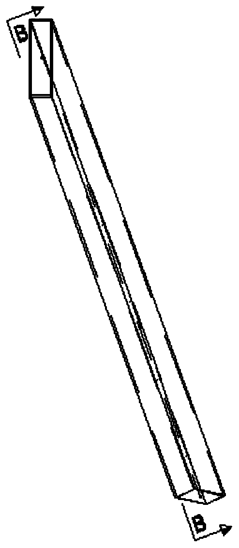 Manufacturing method of large-section small-radius hyperbolic box beam