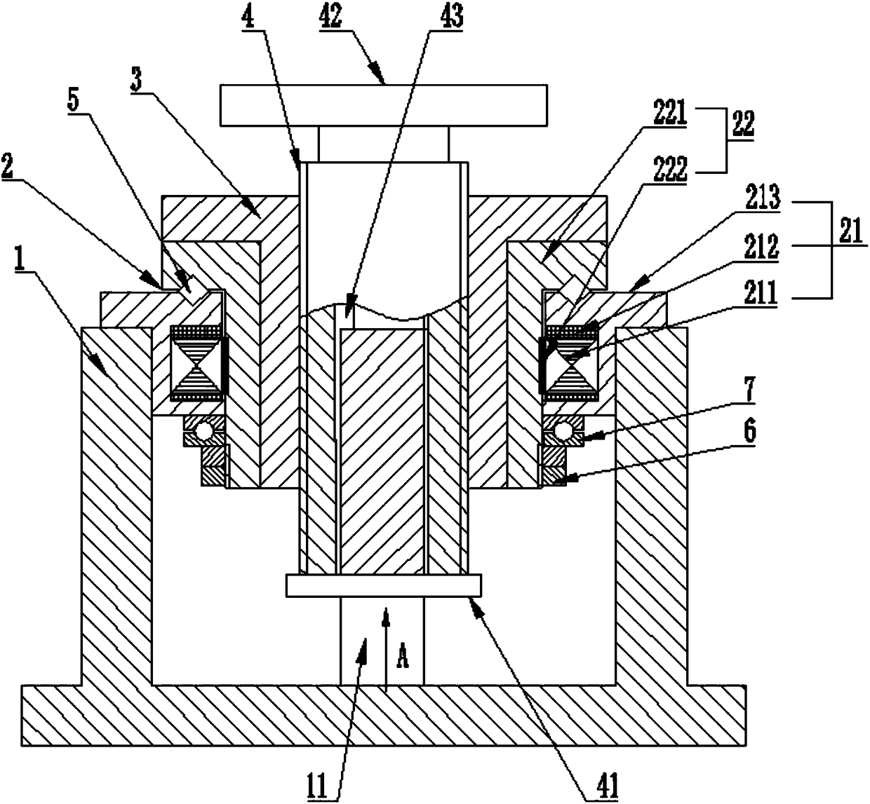 Jack device directly driven by frameless permanent magnet synchronous motor