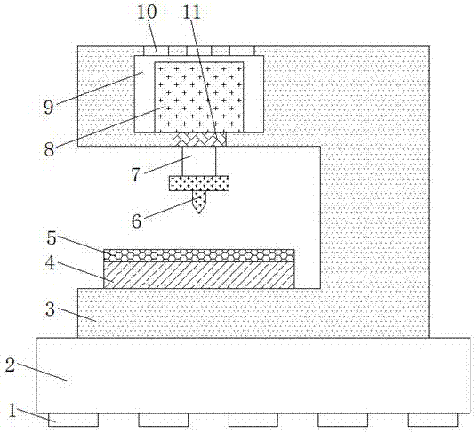 Perforating equipment with damping function for battery manufacturing