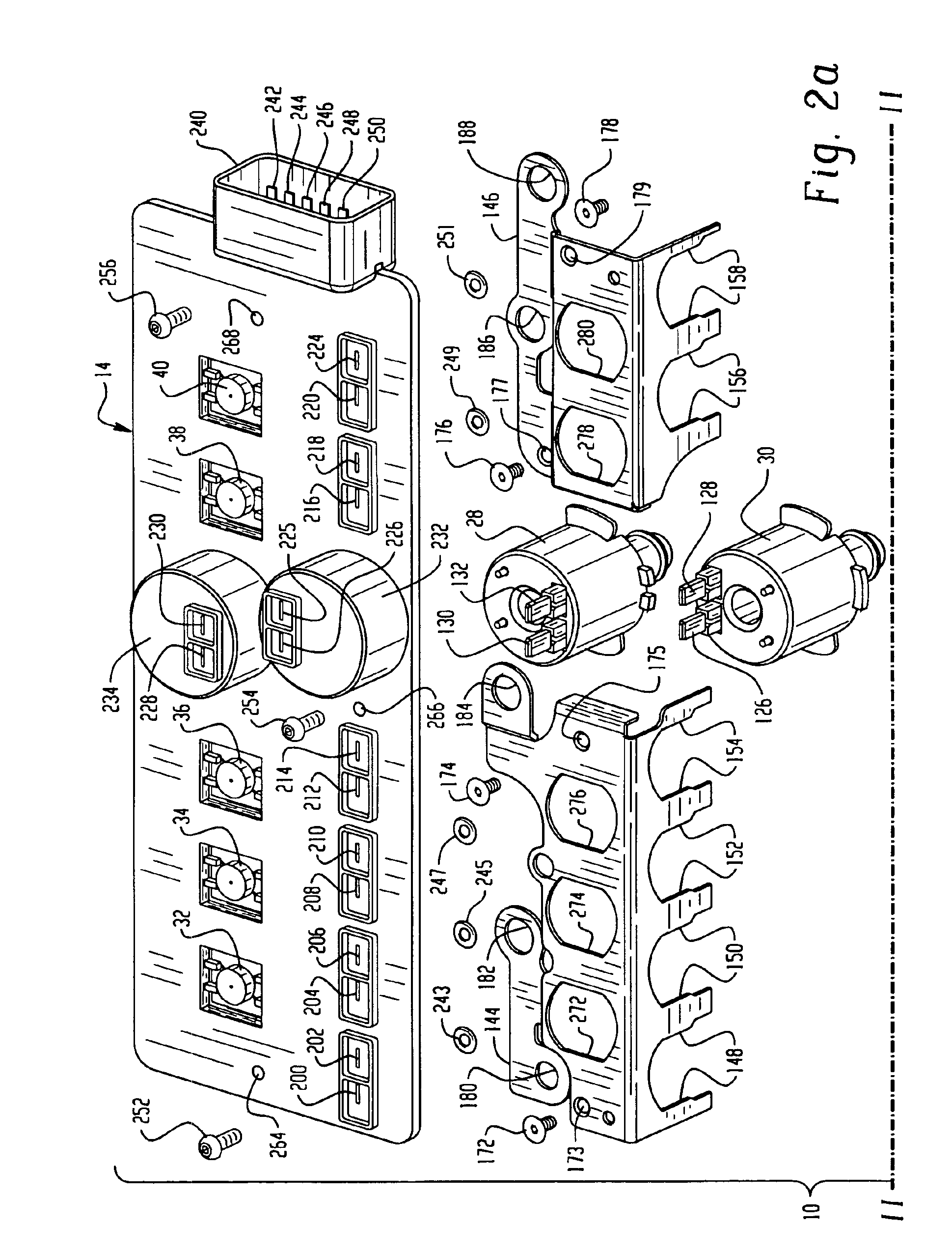 Electro-hydraulic manifold assembly with lead frame mounted pressure sensors