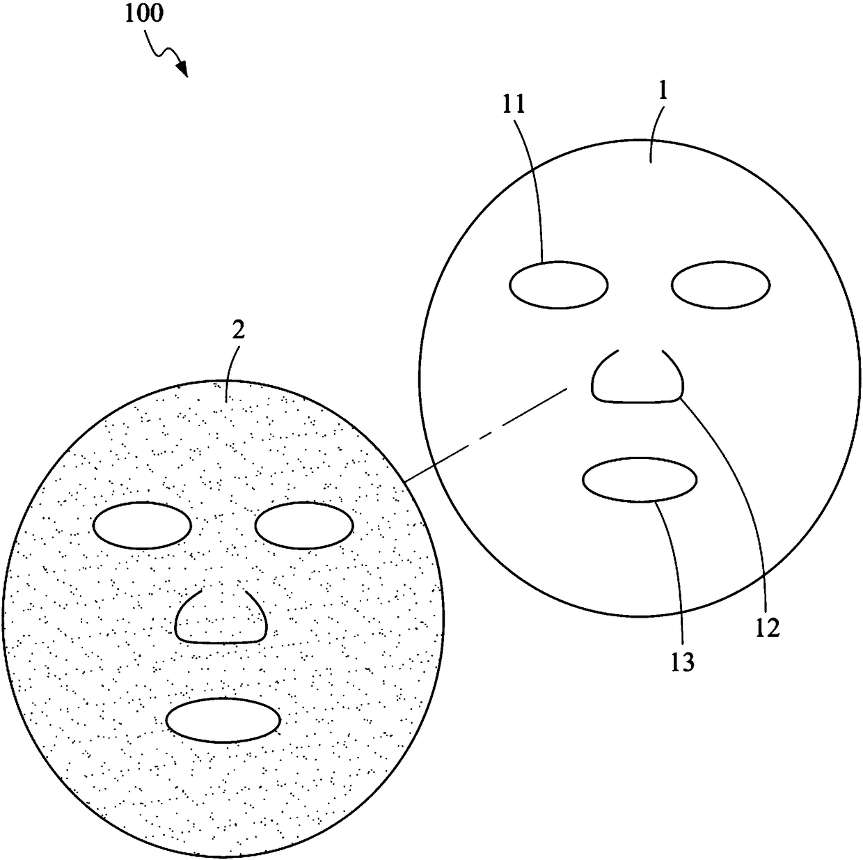 Traditional Chinese herbal composition used for caring epidermal stem cells of skin, and mask comprising traditional Chinese herbal composition