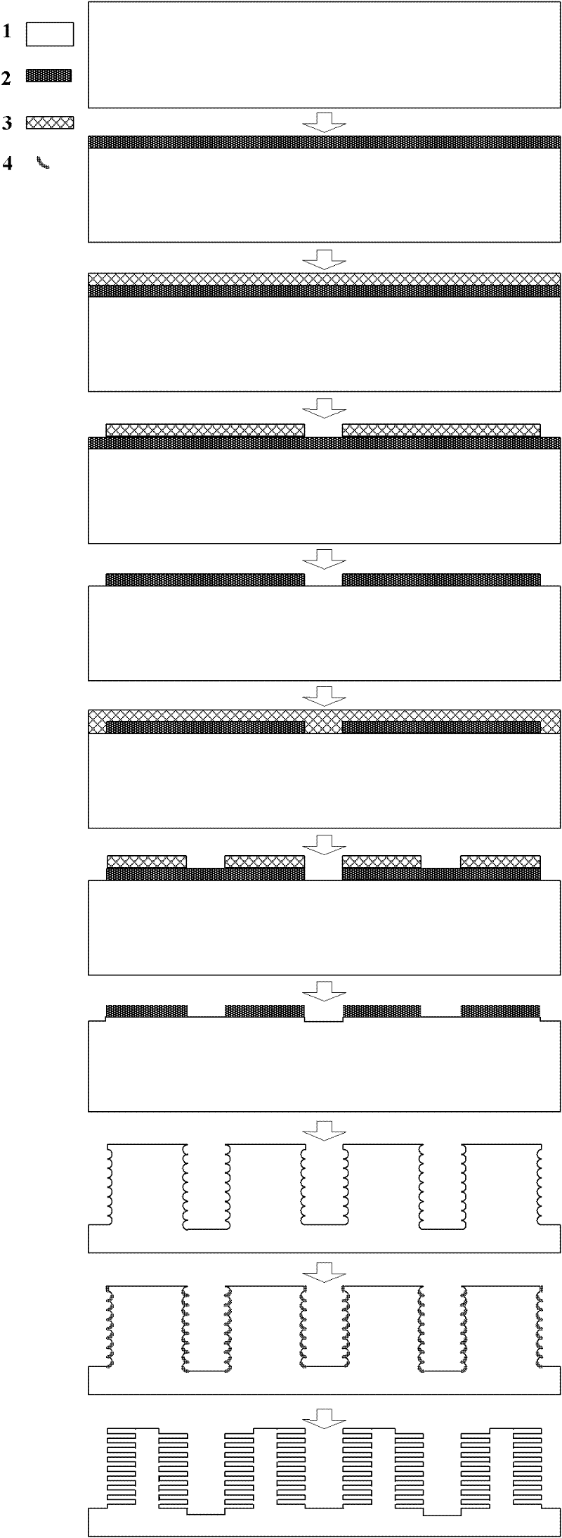 Method for preparing butterfly lepidoptera-simulated hierarchical multi-layer symmetrical micro/nano structure