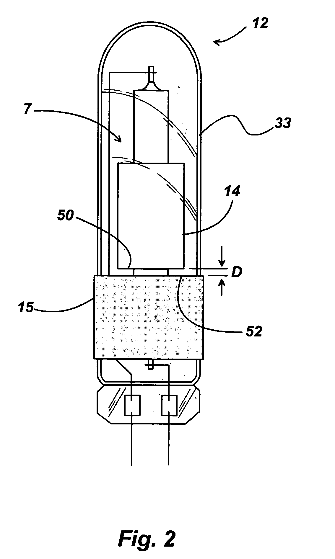 Reflector lamp having reduced seal temperature