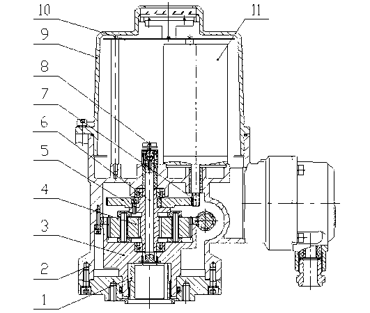 Electric angular-travel actuator