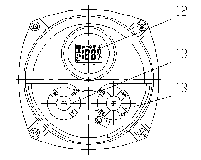 Electric angular-travel actuator