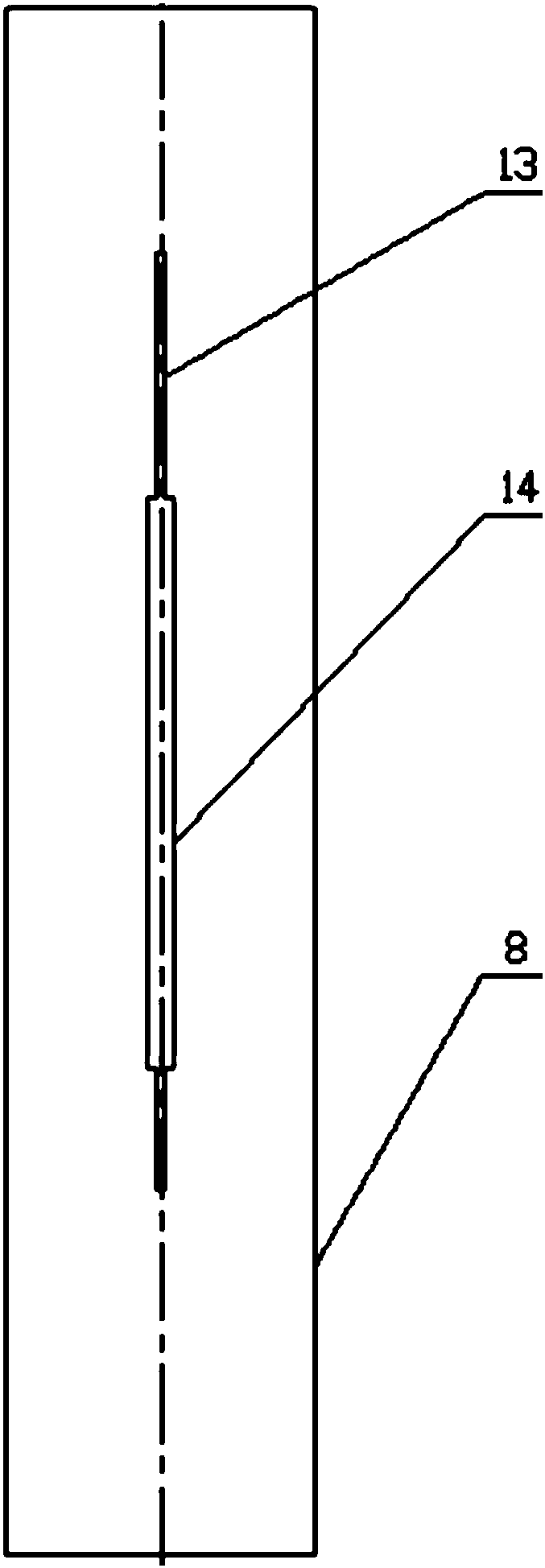 Device and method for measuring reheating linear shrinkage ratio of ultra-thin glass through laser method