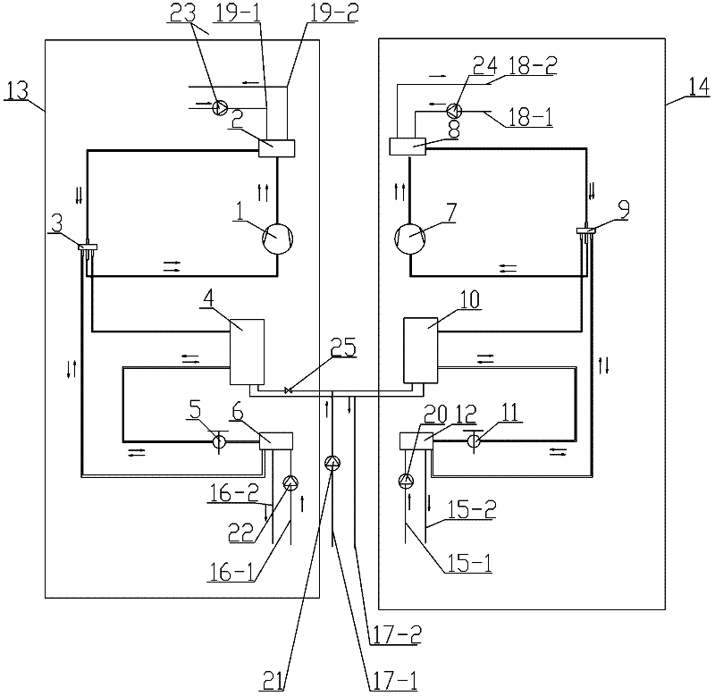 Full heat recovery capillary radiation water source heat pump unit