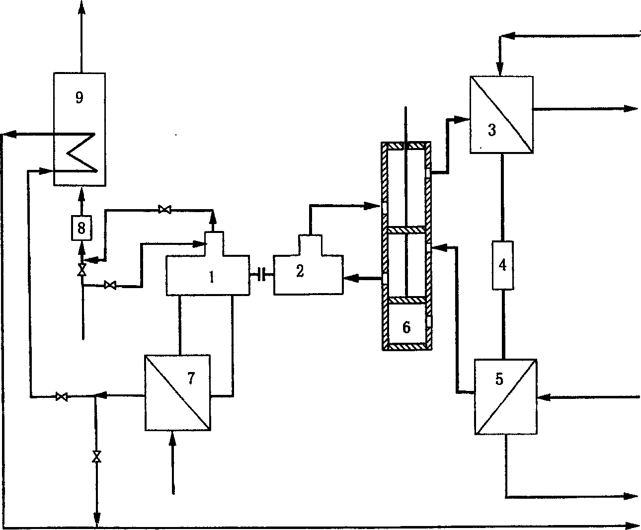 Gas burning heat pump system for refrigeration, heating and heat water supply