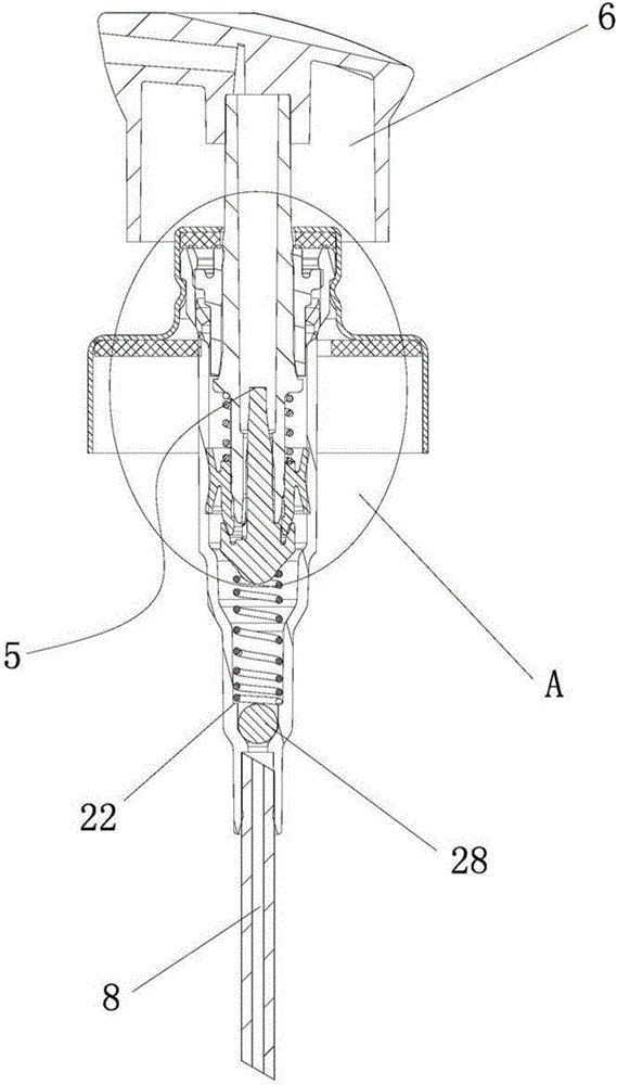 A spray pump with grab structure