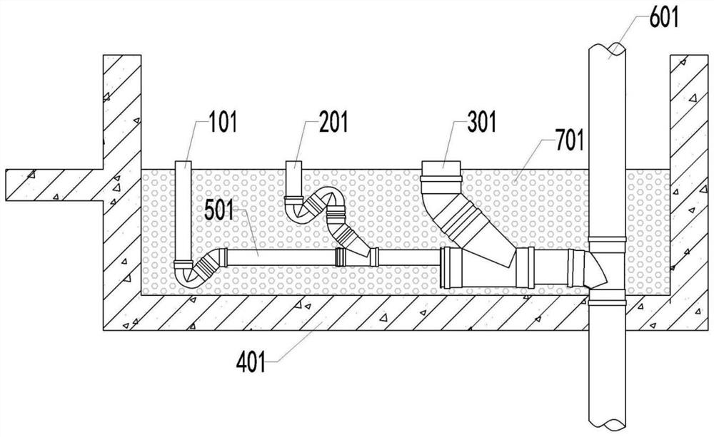 Non-falling-plate drainage system for building skip floor